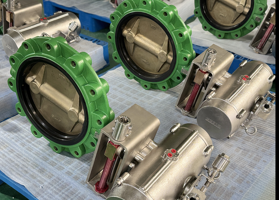 12 Inch ANSI 150lb Lug Butterfly Valve Precision Configured with NBR Seat  Remote Valve Operation