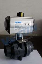 Aluminum Alloy Pneumatic Ball Valve Rotary Pneumatic Operated Ball Valve  PVC UPVC Valve